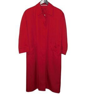 Cojana London England RARE Vintage Red Trench Coat Size 6 Wool Blend